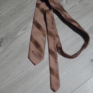 Creation PIERRE CARDIN Brown Silk Tie
